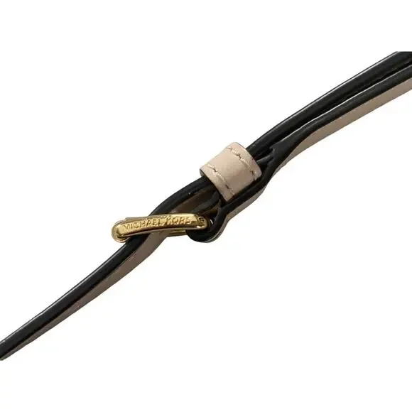 Michael Kors Pink Beige Leather Crossbody Strap Gold Hardware Adjustable - Picture 6 of 10